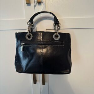 Wilsons Black Leather Top Handle Bag